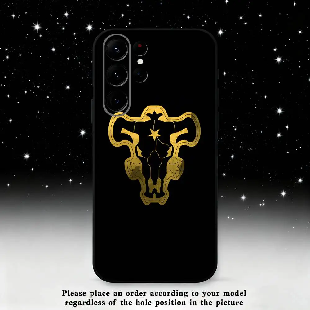 حافظة هاتف C-Clover A-Asta باللون الأسود لهاتف سامسونج S25، S24 Ultra، S20، S30 plus، S22 plus، S23، S30 Ultra 5G غلاف أسود من السيليكون