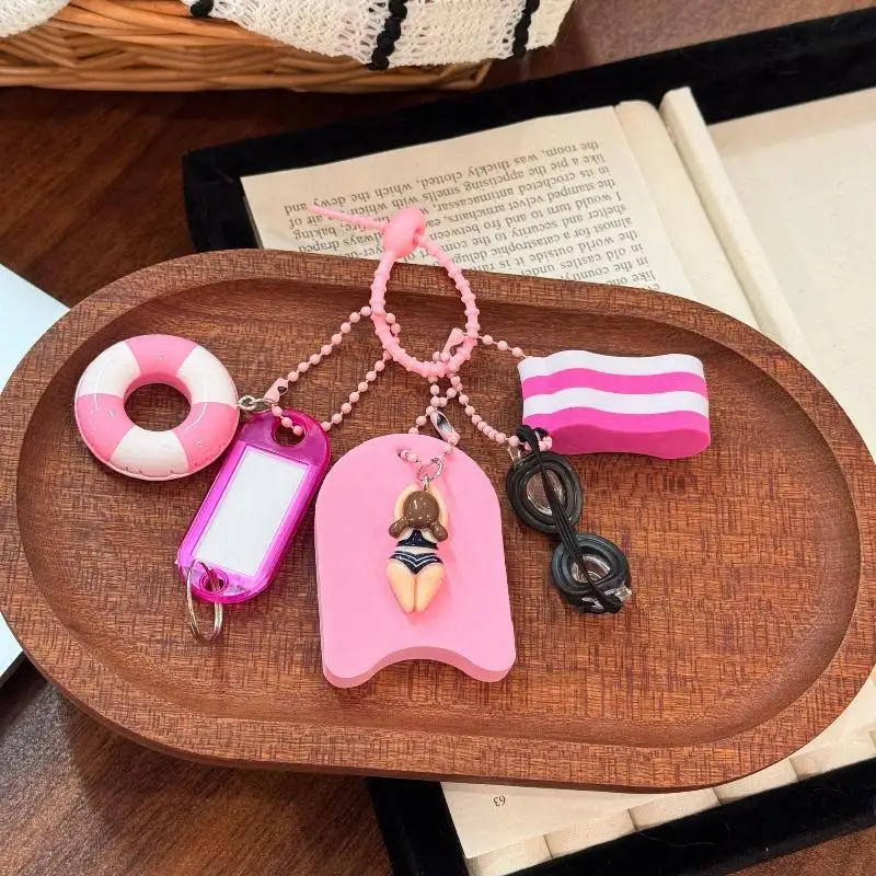 Sportlicher Schlüsselanhänger, niedlicher Schwimmring-Anhänger für Mädchen und Jungen, Rucksackanhänger, Taschenanhänger, Autoschlüsselanhänger, schickes Accessoire, Geschenk. – Detail 3