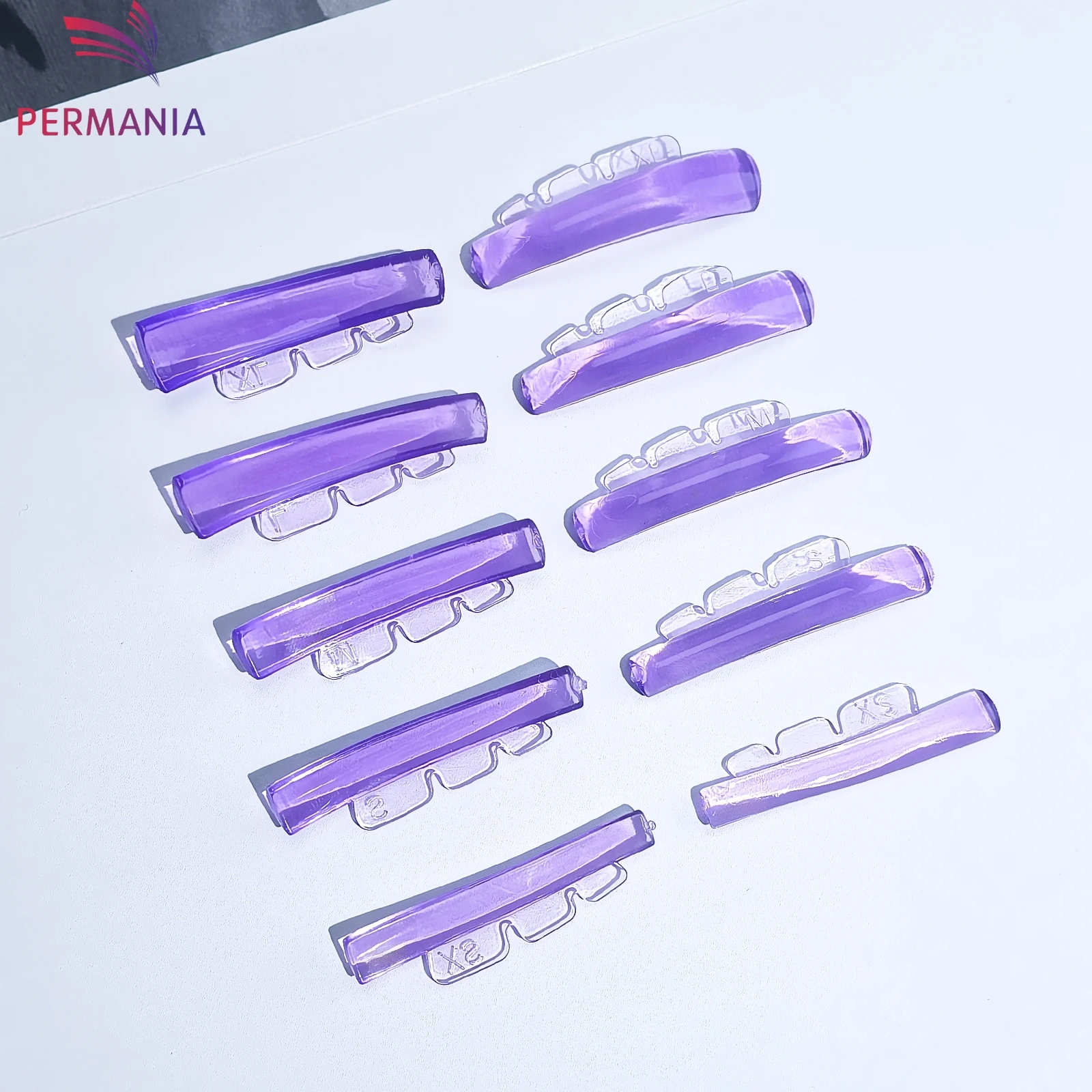 PERMANIA 5 Paar U Curl Silikon Wimpern Dauerwelle Pads Klebrige Wimpern Stangen Schild Heben 3D Wimpern Curler Zubehör Make-Up-Tool