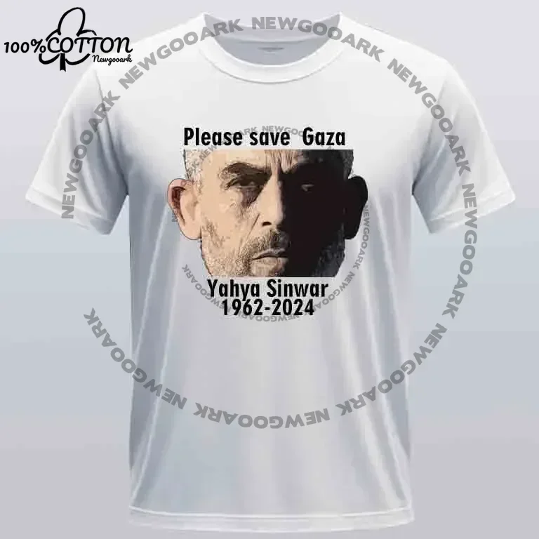 Yahya Sinwar Cotton T-shirt Yearn for Original Printing Vintage O-neck Unisex Short-sleev Tee Breathable Tops