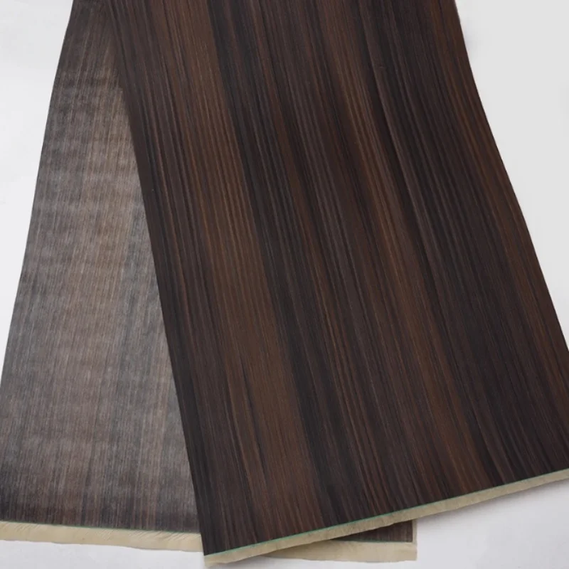 Smoked Stripe Tech Wood Veneer Sheets Linear Grain for Feature Walls and Custom Furniture Cabinet Doors Panels L:2.5MeterX58cm