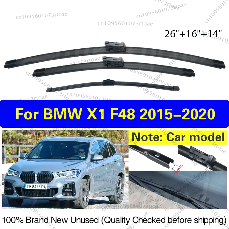 

3 шт. для BMW X1 F48 2015-2020 передние и задние щетки стеклоочистителя лобовое стекло резак для окон аксессуары 2017 2018 2019 26 "+ 16" + 14"
