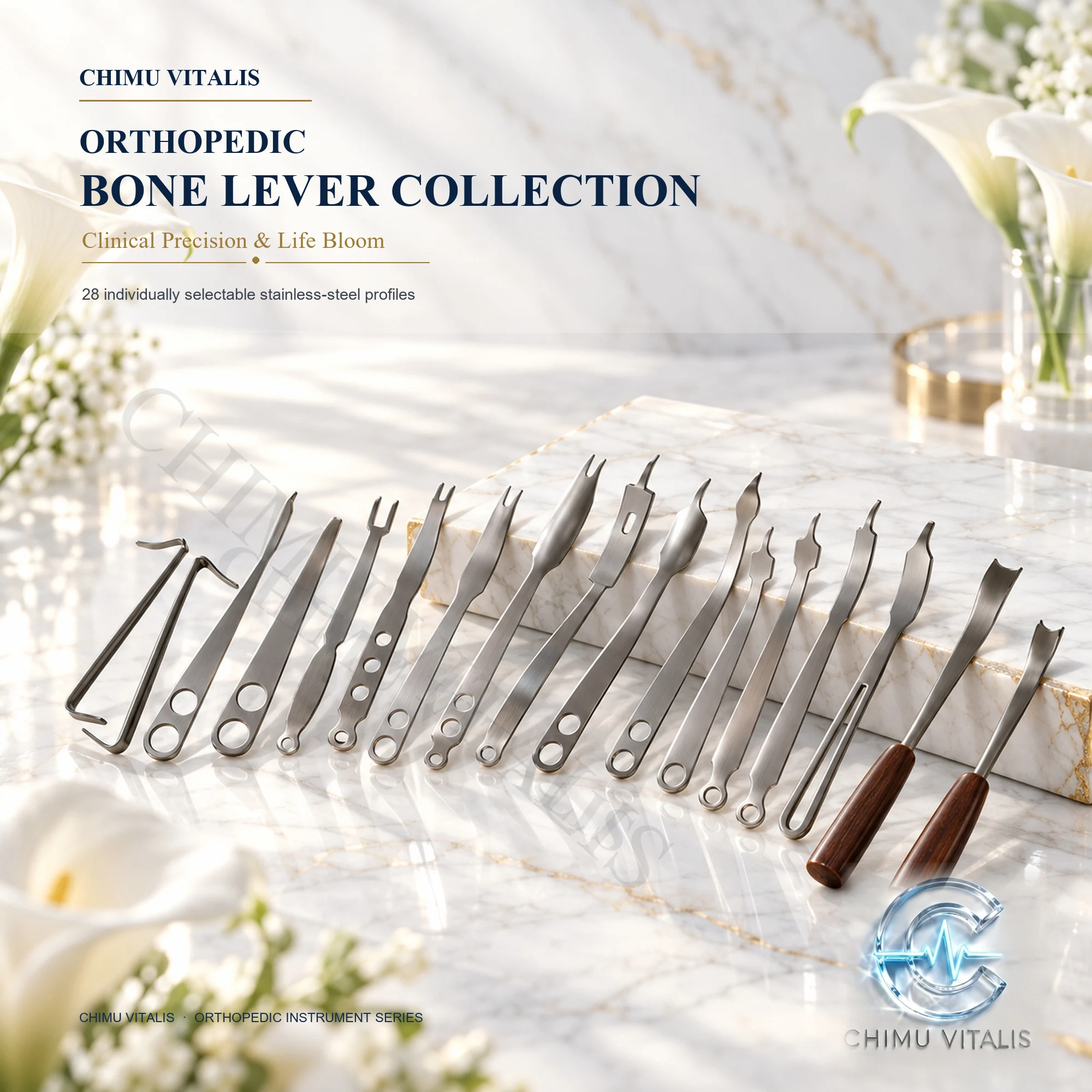 【CHIMU VITALIS】 Stainless Steel Multi-Size Retractor Hand Tool Set for Precision Instrument Handling