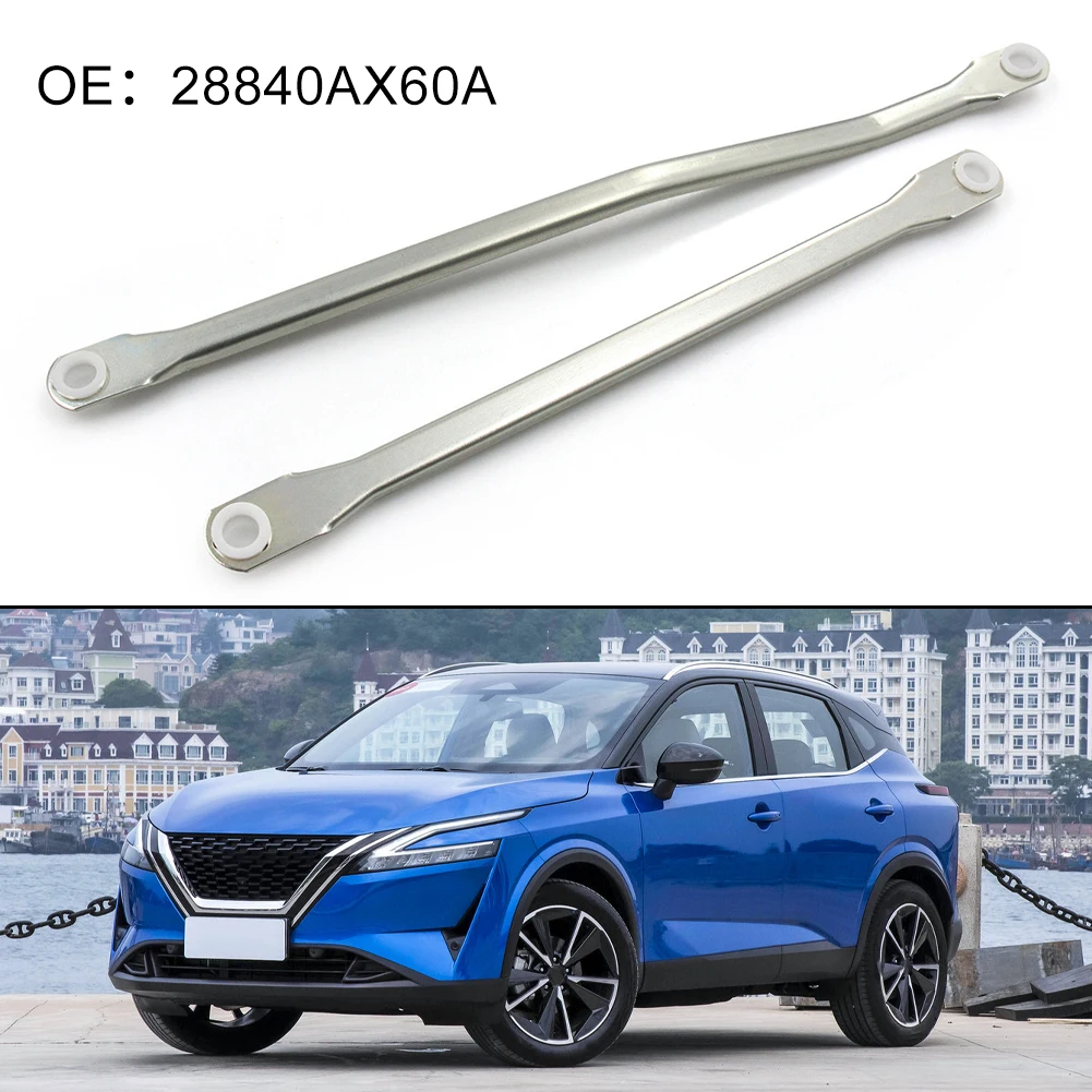 2pcs Windscreen Wiper Rod Linkage Repair Set For Nissan For Micra K12 2003-2010 28840AX60A Wiper Linkage Push Rod Arms