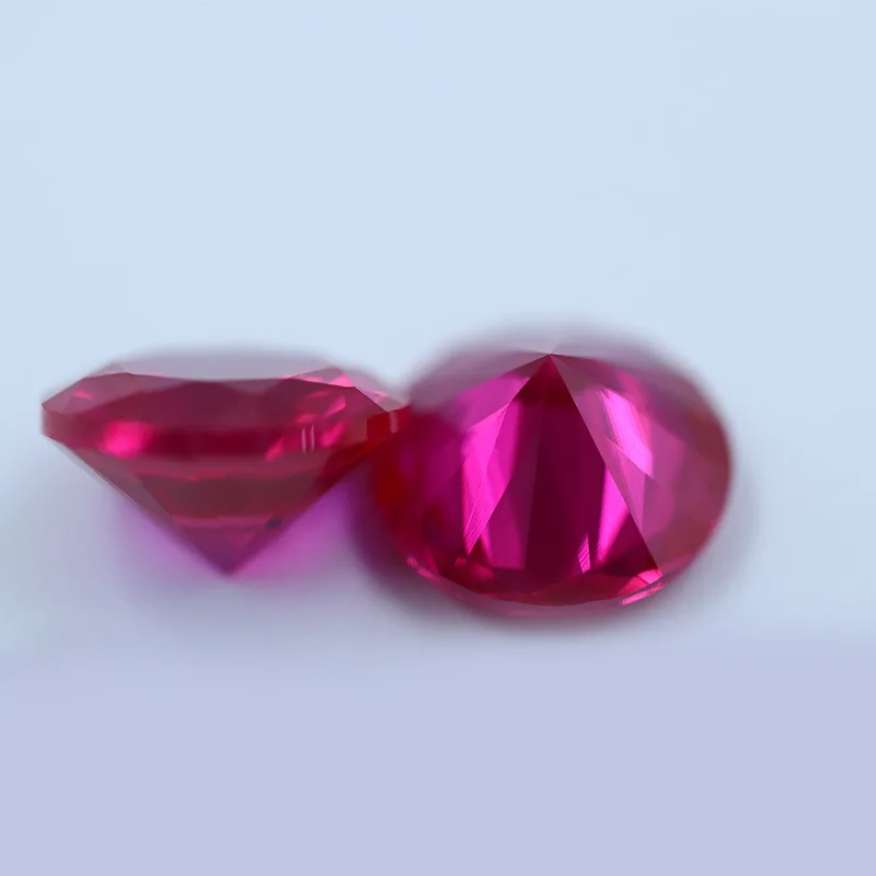 Boxed Pretty Ruby Glow Under UV Light Round Cut Mohs Hardness Gems for Jewelry Making/Collection/Display/Gift Precious Stones