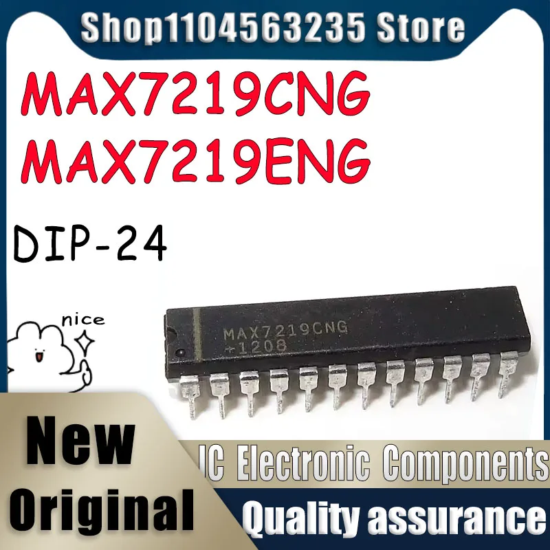 

5PCS 100% New Original MAX7219CNG MAX7219ENG DIP-24 In Stock chip