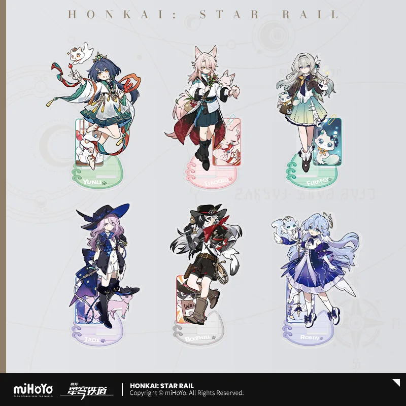 

Подлинная Honkai: Star Rail 18 см Tiny One Kitty Series Kafka Blade Luocha, акриловая подставка, украшение для рабочего стола, аниме, подарок для косплея