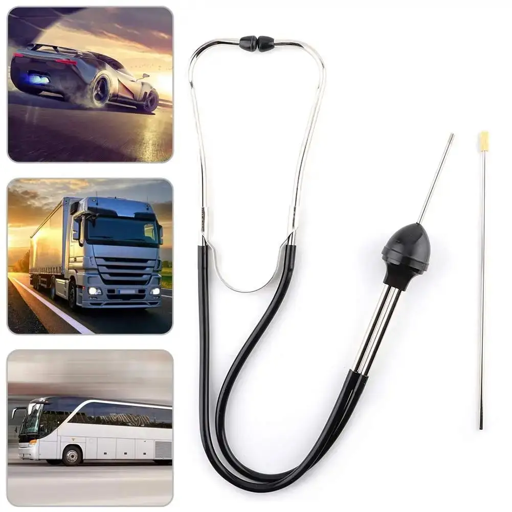 2024 Newest Cylinder Stethoscope For Car Engine Block Diagnostic Automotive Hearing Tool Anti-shocked Chromed-steel Stethoscope