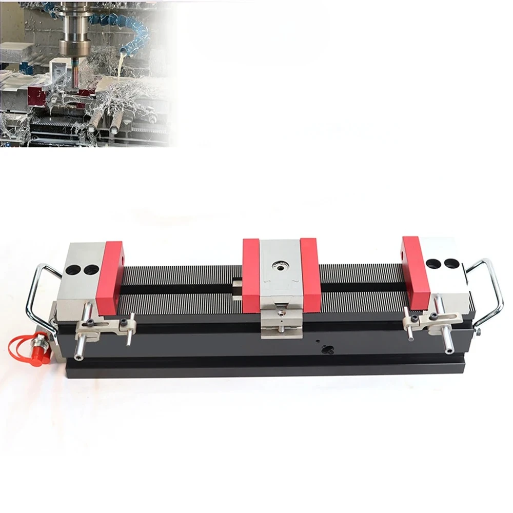 YS High-Precision 0.02mm Hydraulic Vice CNC Fixture Self-Centering Pneumatic Fixture Modular Assembly with Double Clamp Station