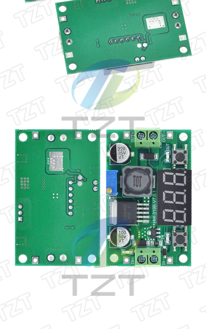 TZT LM2596 BUCK 3A DC-DC Spannung einstellbares Abwärtsmodul 4,0 ~ 40 V bis 1,25–37 V einstellbarer Regler mit LED-Voltmeter – Detail 6