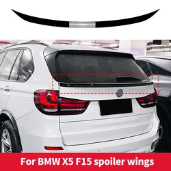 Black Spoiler wing of trunk lid for BMW X5 F15 Tail Fin 20014 To 2018 Car Rear Wing ABS Plastic Accessories