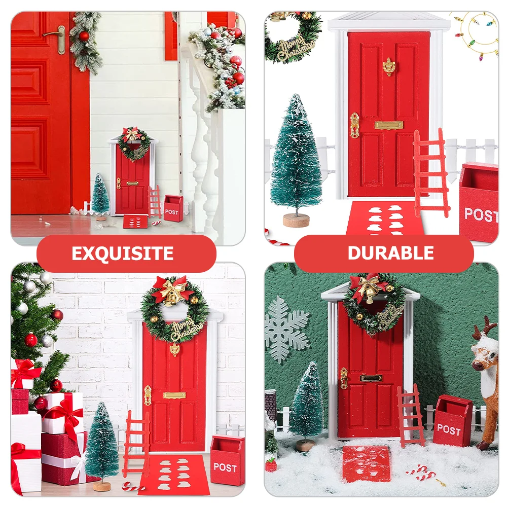 Weihnachts dekoration DIY Möbel Kinder Spielzeug Mini Modell künstlichen Baum Miniatur Zubehör kreative Mailbox Feenhaus