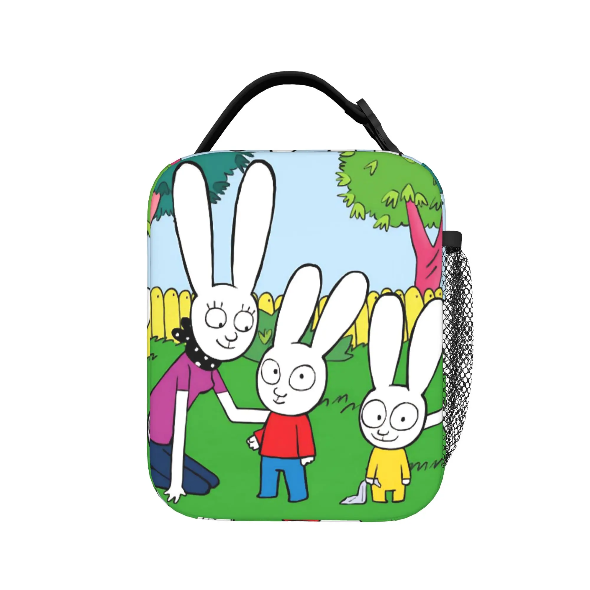Simons Super Rabbit Insulated Lunch Bag Cooler Bag Reusable,Lunch Container Bunny Cartoon Leakproof Tote Lunch Box