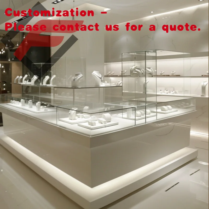 

custom.Modern High-End Countertop Jewelry Display Cabinet Top-Level Showcase Earrings and Rings