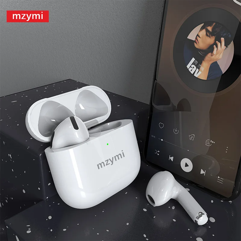 mzymi Air 7 Wireless In Ear Headphone TWS Bluetooth5.3 Sport Gaming Touch Control Headset Built-in Mic For Android iOS