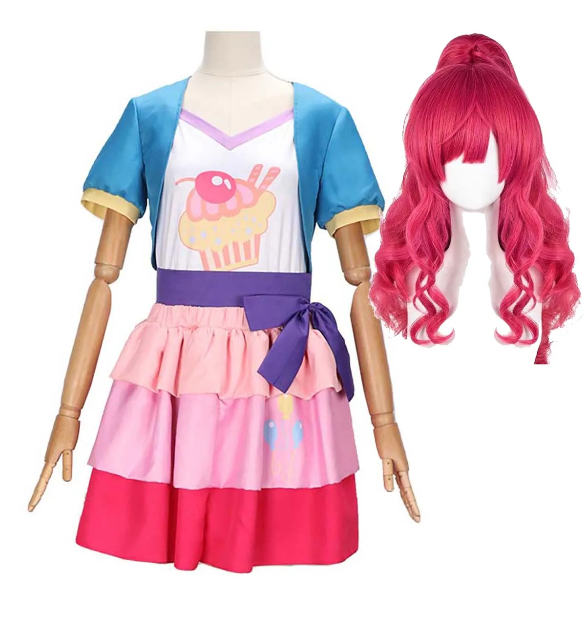 Halloween Christmas Party Lovely Princess Pinkie Pie Cosplay Costume