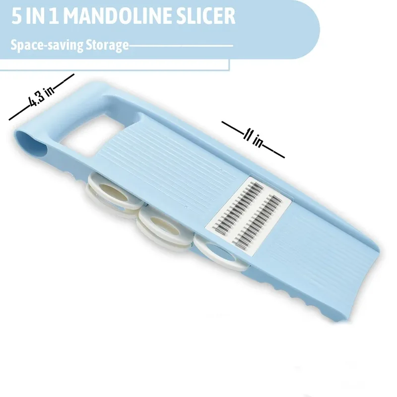 

5 in 1 Mandoline Slicer for Kitchen Vegetable Slicer Multi Blade Potato Chip, Veggie Slicer, Vegetable Cutter, Julienne Shredder