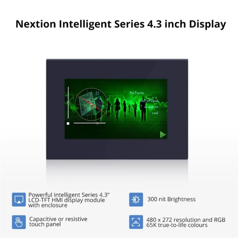 

Nextion 4,3-дюймовый емкостный экран/резистивный экран с корпусом NX4827P043-011C-Y/011R-Y