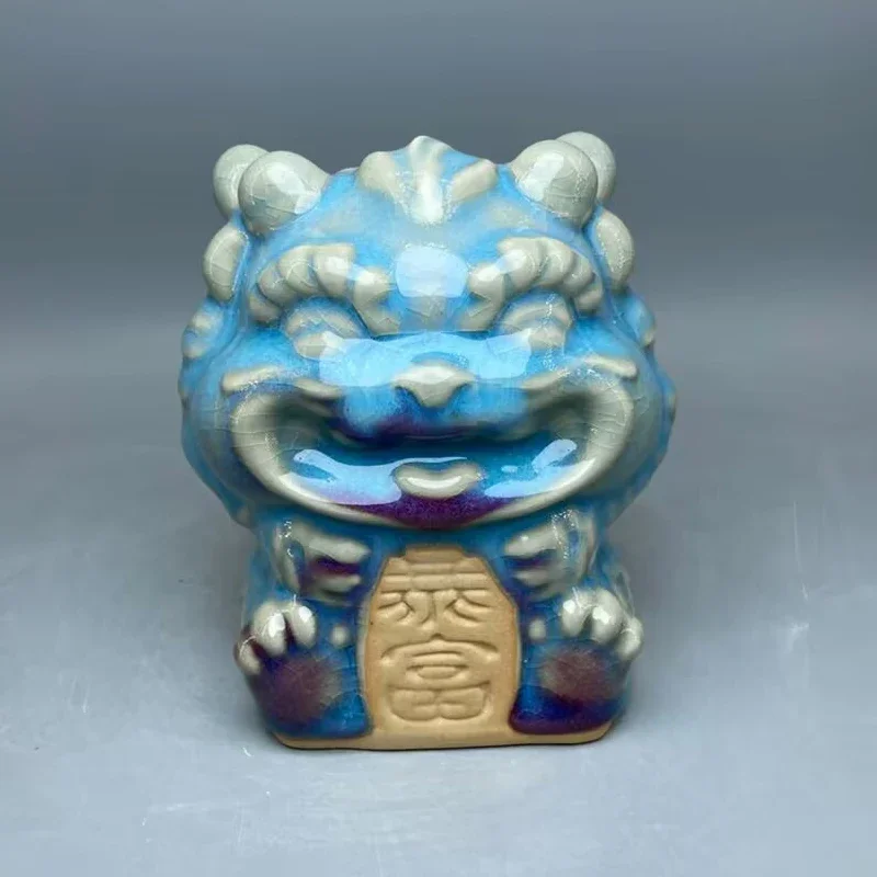 Song Jun Ceramic Buonfu Dragon Statue Sculpture Home Decor Crafts Room Decoration Animal Figurines There Are Ice Cracks