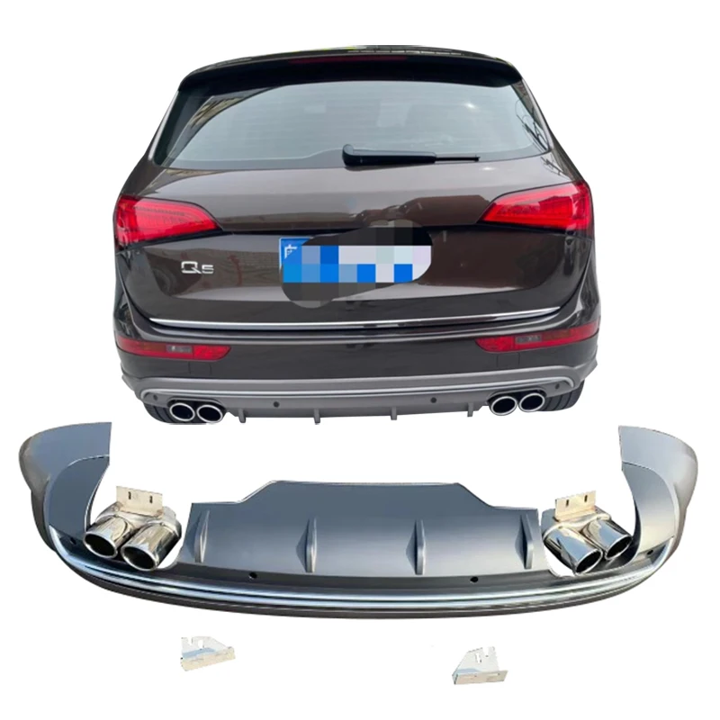 Hot Sale Auto Parts Q5 SQ5 Facelift Rear Bumper Diffuser RSQ5 Rear Lip and Tailpipe for  Q5 2008-2017