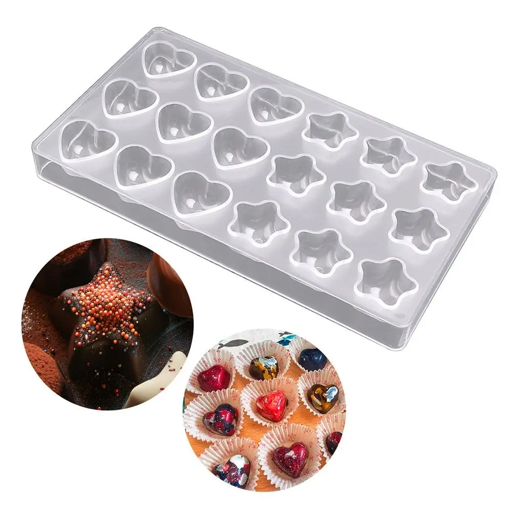 Food Grade Polycarbonate Chocolate Mold Reusable Durable Confectionery Mould Clear Candy Mold Kitchen Supplis