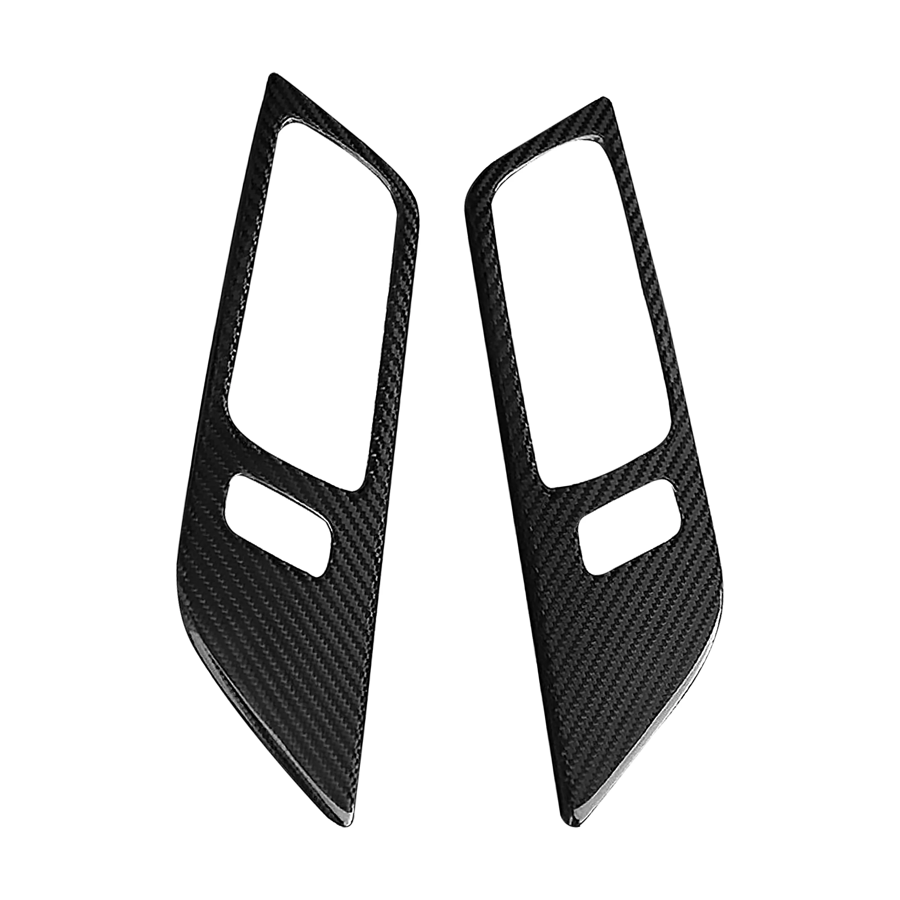 

2PCS/Set Carbon Fiber Car Inner Door Handle Bowl Frame Cover Molding Trim Stickers For Ford Mustang 2009-2013 Auto Accessories