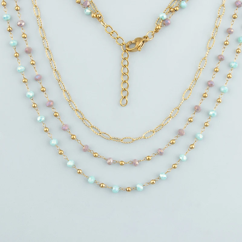assoonas, 1 Stück/Los, MH80, Halskette für Damen, Anhänger, 18k vergoldet, Edelstahl, Naturstein, handgefertigt, Modeschmuck – Detail 4