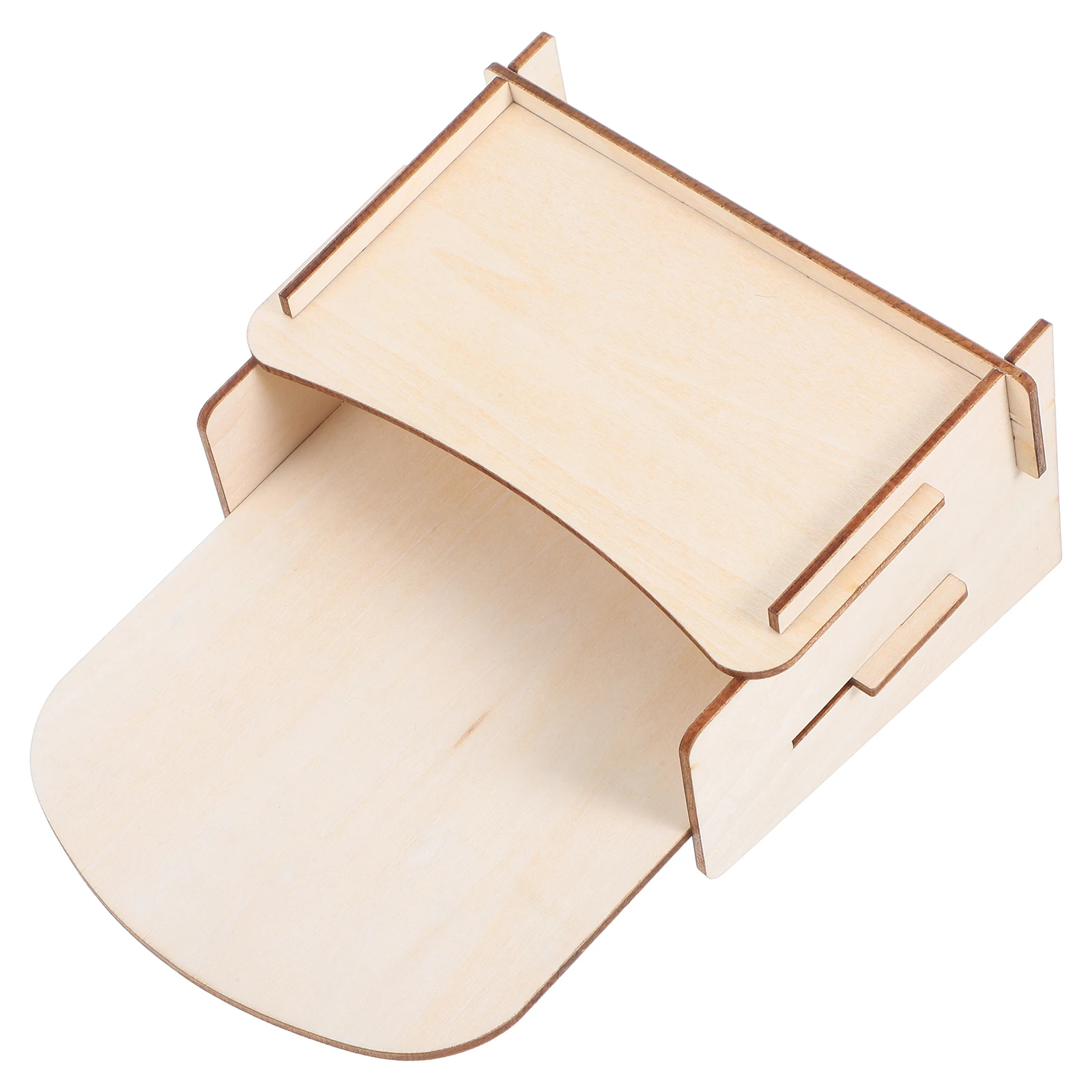 

Unfinished Bookshelf DIY Wood Desktop Organizer Multi Purpose Desk Magazines Letters Rack for Home Office