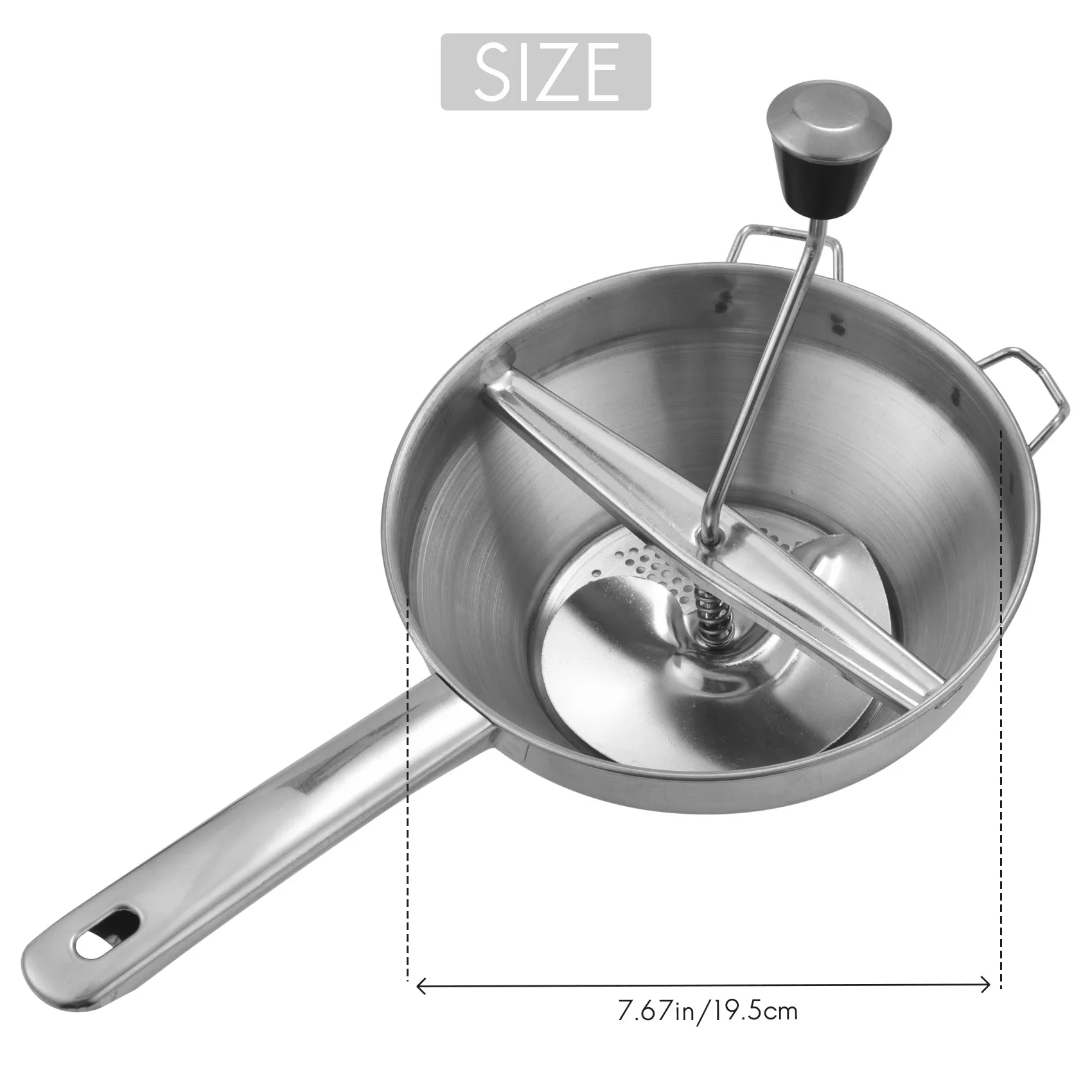 Moinho de alimentos rotativo de aço inoxidável, Ótimo para fazer purê ou sopa de legumes, Home Kitchen Tools