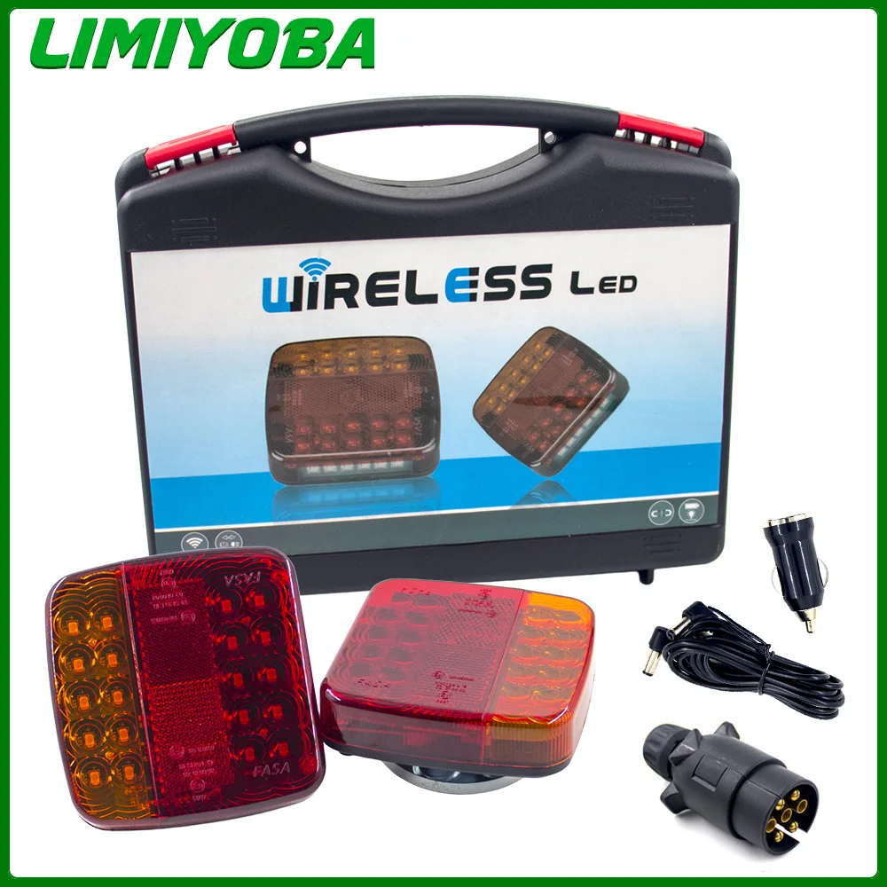 12V 24V Wireless Magnetic LED Truck Tail Light Trailer Rear Light Signal Warning Brake Light for Caravans Campers Lorry Caravan