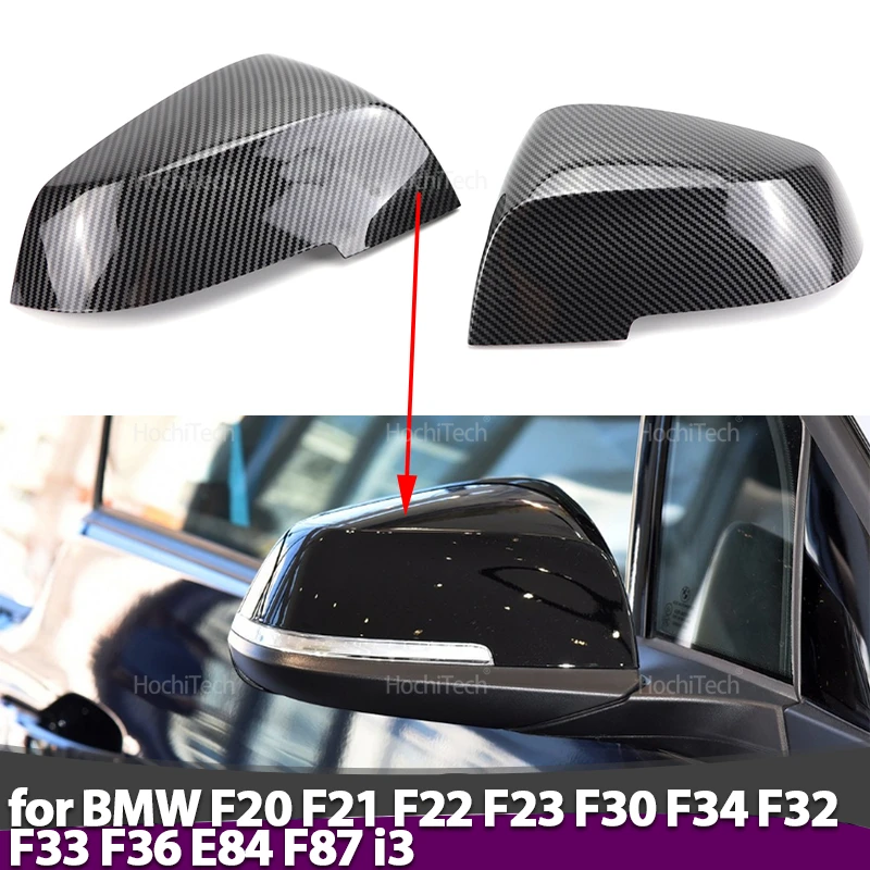 Carbon Faser Auto Seite Tür Rück Seite Spiegel Abdeckung Kappe Teile F34 F32 F33 F36 E84 F87 I3 für BMW F20 F21 F22 F23 F30 weiß