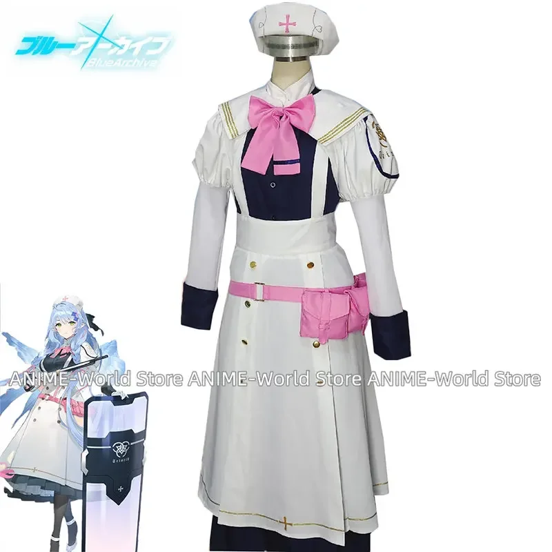 

Aoimori Mine Cosplay Costume Game Blue Archive Cosplay Cute Nurse Dress Suit Halloween Carnival Uniforms Party Suit Custom Made