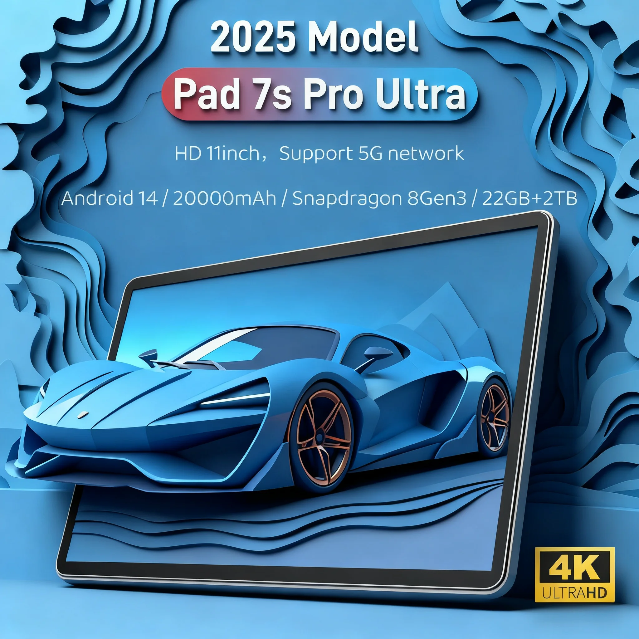 yZ[z2025NV^IWiO[oŃ^ubgPC Pad 7 Pro Ultra Snapdragon 8gen3 Android 14 HD 4K 22GB + 2TB fASIM 5GWIFI7