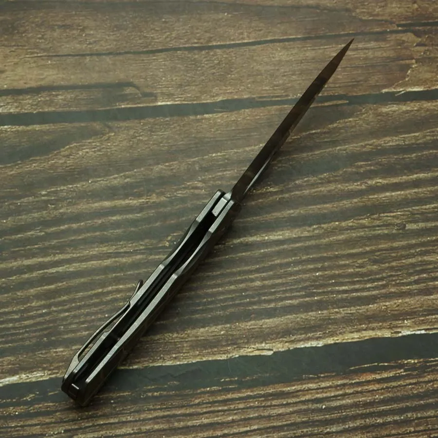 LEMIFSHE Dixon cuchillo plegable EDC de acero y titanio - imagen 4