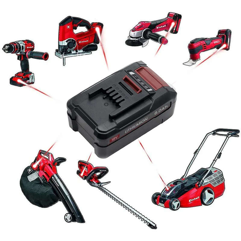 6000mAh 18V Li-ion Replacement EIN18C2 Battery for EINHELL Power X-change PX-BAT4 PX-BAT52 PXBP-600 PXBP-300 TE-HD18Li TE-RS18Li