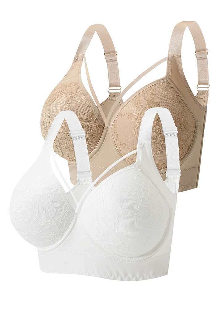 

Комплект из 2 кружевных бюстгальтеров европейских и американских размеров, удобный и дышащий бюстгальтер, сексуальное женское белье и нижнее белье.