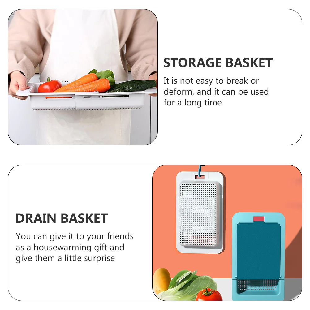 

Retractable Drain Kitchen Filter Vegetable Storage Basket Practical Vegetable Drainage Basket Long Lasting Kitchen