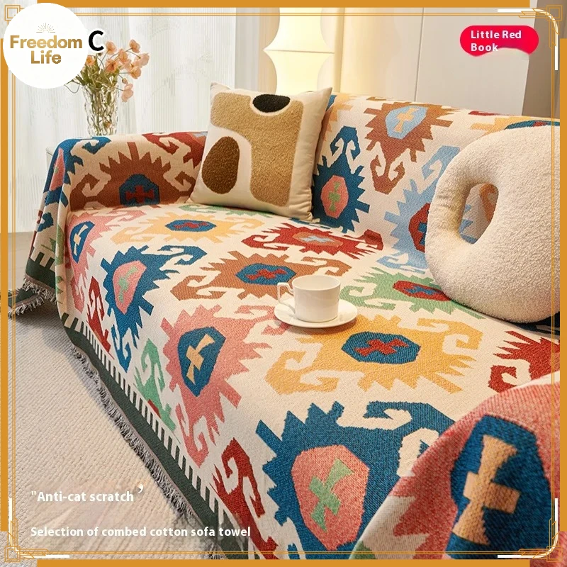 Cat Proof Sofa Covers Geometric Non Slip Couch Slipcover Stretchable 2 3 4 5 Seater Sofa Protector for Living Room Funda Sofa