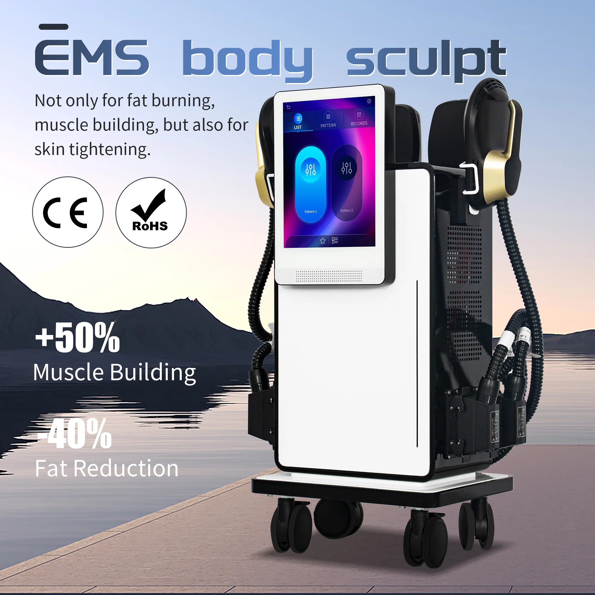 

Ems Muscle Stimulator 4/5 Handles RF 6500W NEO 15Tesla Body Slimming For Body Sculpt RF Nova Burn Fat