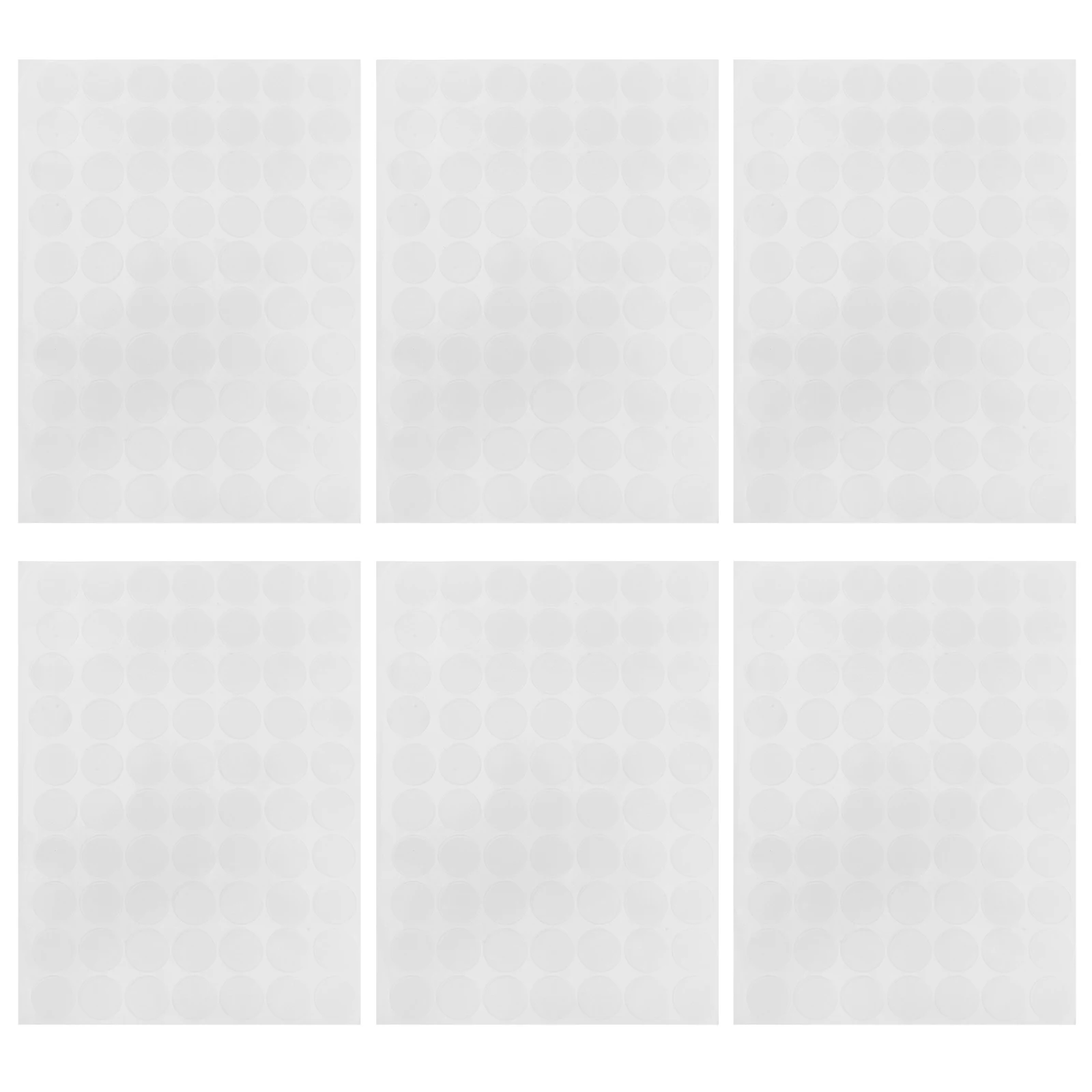 

6 Sheets Round Acrylic Sticker Clear Double Sided Tape Adhesive Pads No Trace Glue