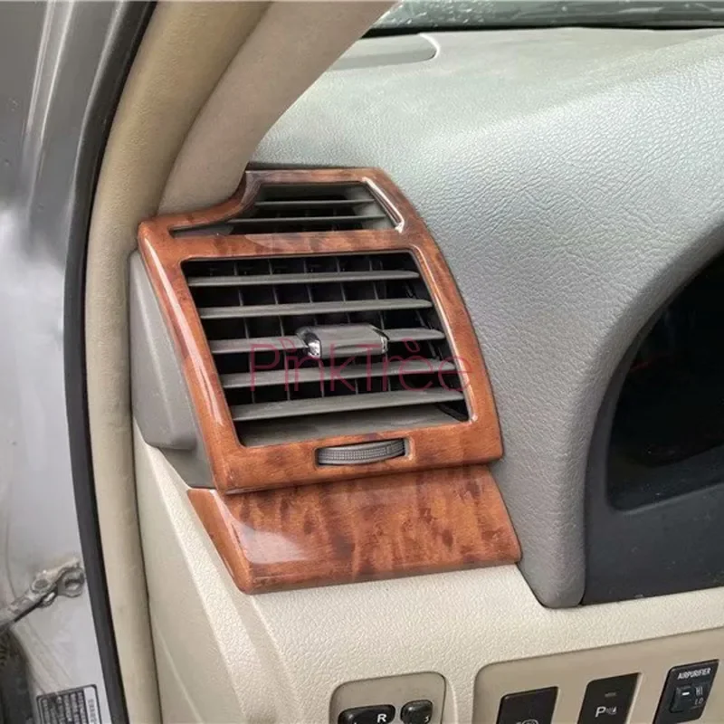 Wooden Color Interior Dashboard Trim Air Vent Cover Car Decoration Accessories For Toyota Camry 2006- 2011