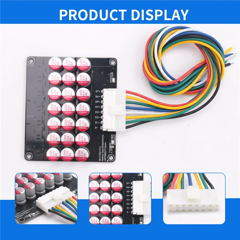 

7S Active Equalizer Balancer Lifepo4 Lipo LTO Battery Energy Equalization Capacitor BMS Board