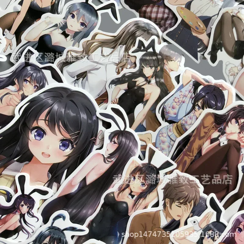 10/30/50PCS Azusagawa Sakuta Exquisite Stationery Sticker Sakurajima Mai Deep Premium Functional School Supplies Limited Edition