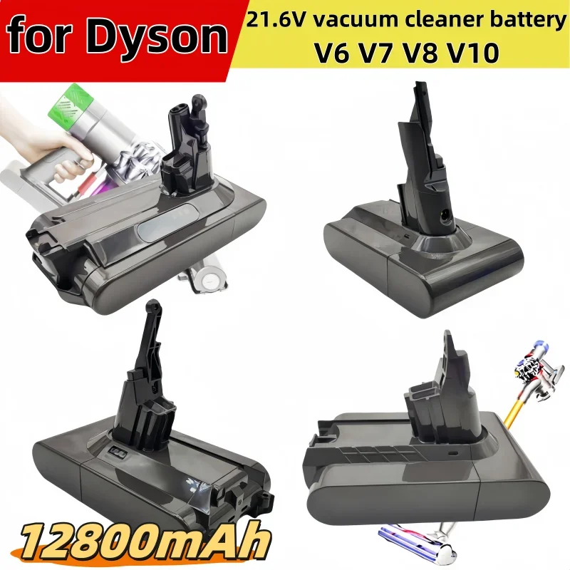 FOR Original Dyson 21.6v V6 V7 V8 V10 12800mAh Lithium ion Battery DC62 DC74 SV09 SV07 SV03 965874-02 Vacuum Cleaner Battery