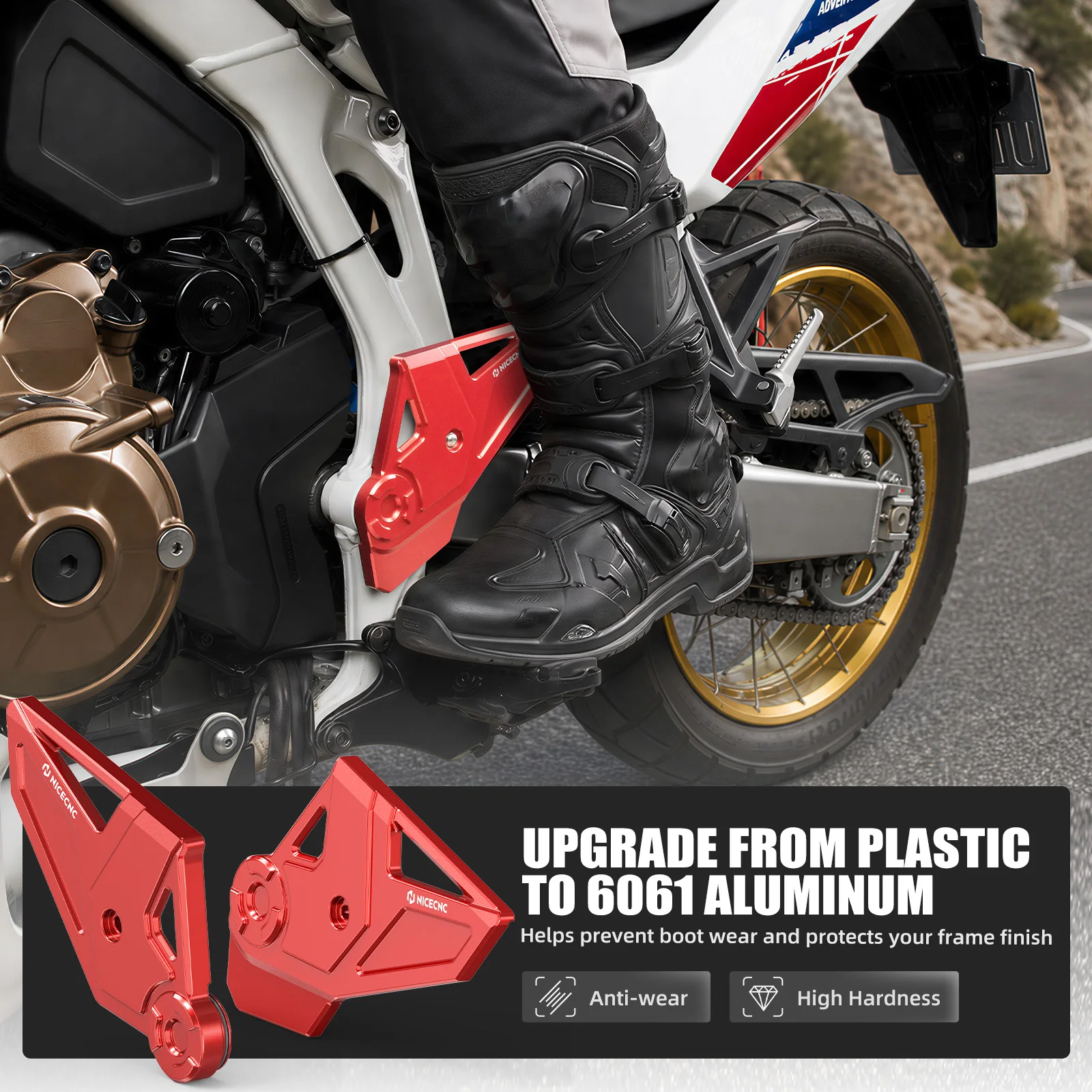 Für Honda CRF1100L Africa Twin /Adventure Sports Motorrad Rahmenschutz Vorderer Kettenradschutz Africa Twin 2026 2025 2024 – Detail 25
