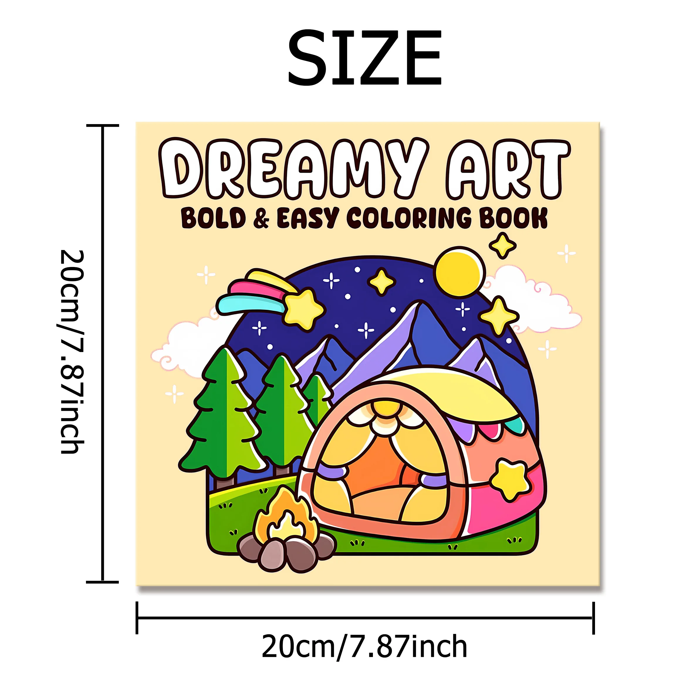 DREAMY ART Bold-easy Patterns Coloring Book for Adults Cute Drawing Book Perfect Gift for Party and Birthday