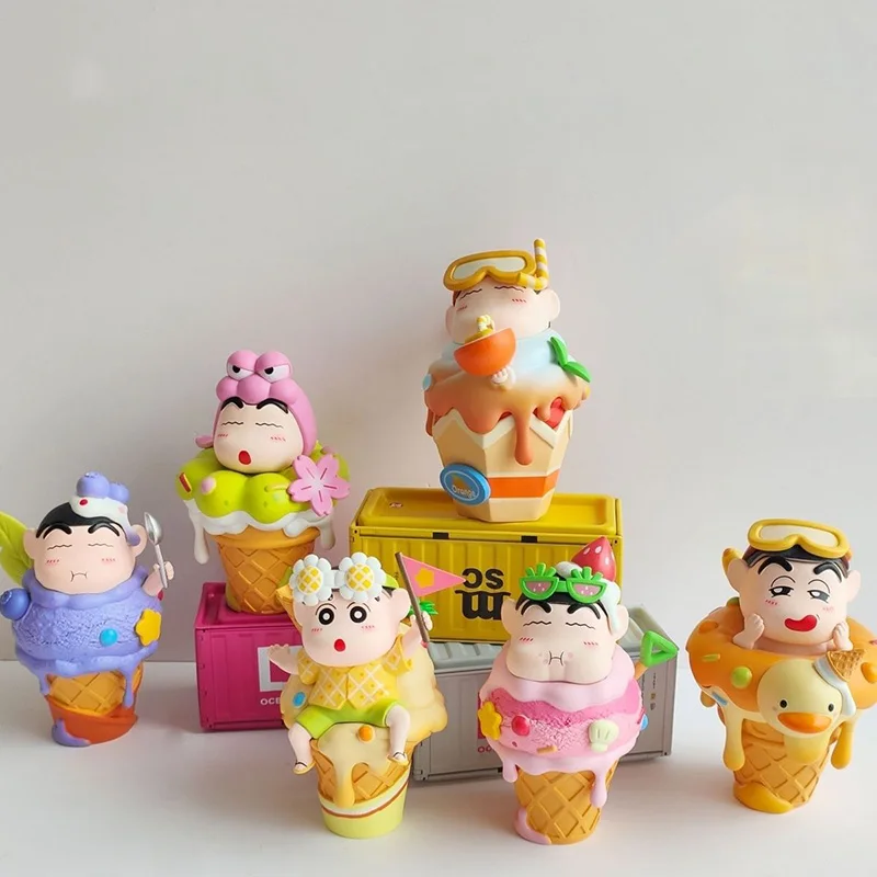

Bingo Crayon Shin chan Ice Cream Series Кукла Модель Конус для мороженого Crayon Shin chan Настольный декор для гостиной Очаровательный подарок
