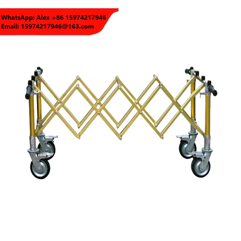 Lightweight Aluminum Alloy Folding Coffin Trolley With Four Wheels For Church And Funeral Use