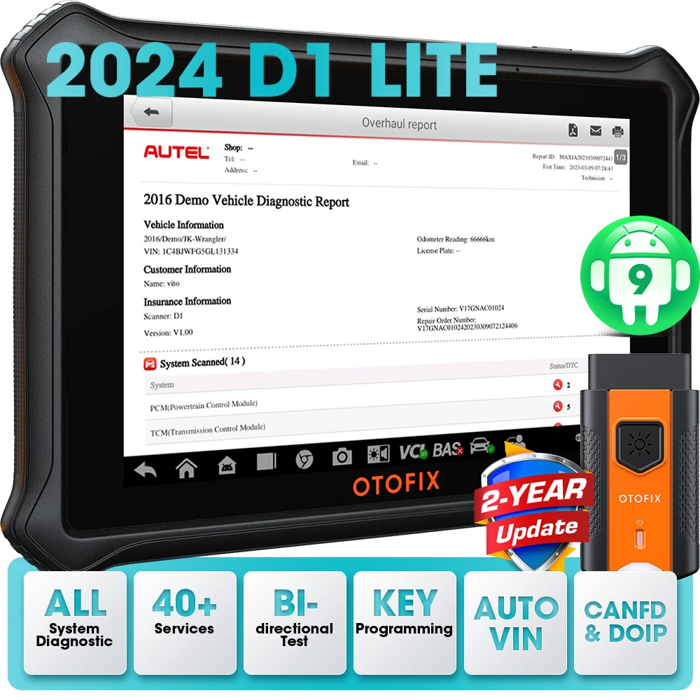 

OTOFIX D1 Lite OBD2 Scanner All System Car Diagnostic Tool Automotive Scan Tool Bluetooth Diagnosis for All Cars
