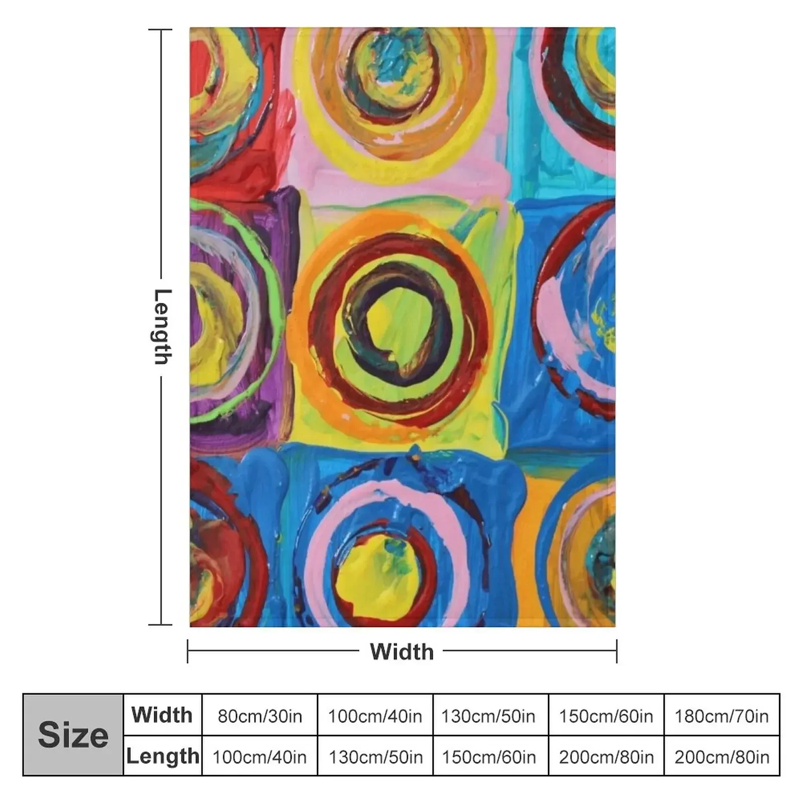 Wissaly Kandinsky Patting Colorful Classic Art Throw Blanket Bed linens Soft Thins Sofa Quilt Blankets